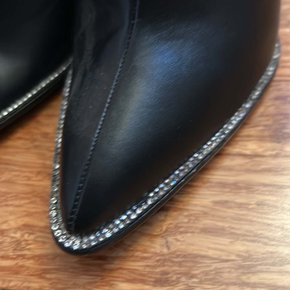 MACKINJ Rhinestone Trim Mule Heels - Picture 6 of 6